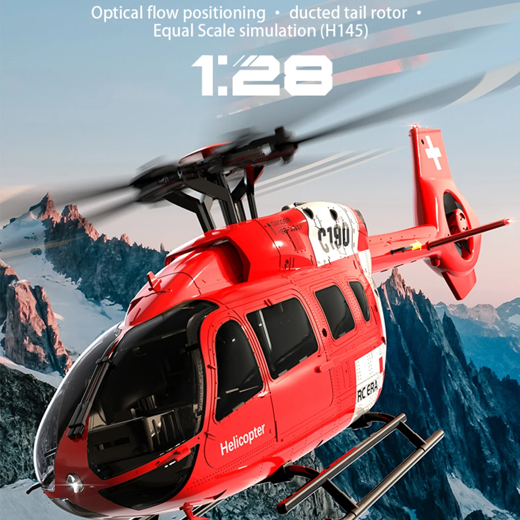 RC ERA C190 H145 Escala 2.4G Giroscopio de 6 ejes Localización de flujo óptico Mantenimiento de altitud Helicóptero RC Flybarless