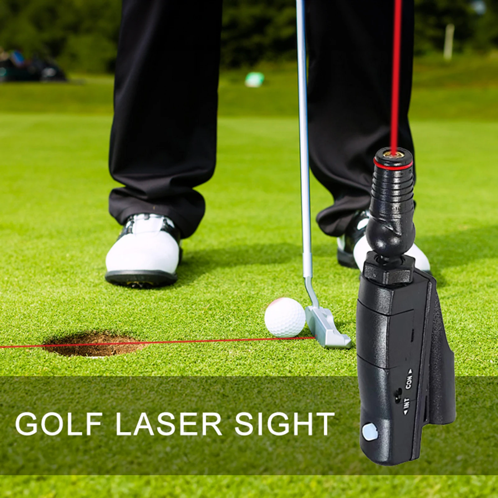 Putter Laser Golf, Set penglihatan dengan kotak perlindungan Tripod, Laser putt, latihan Golf, korektor tujuan, garis latihan Golf