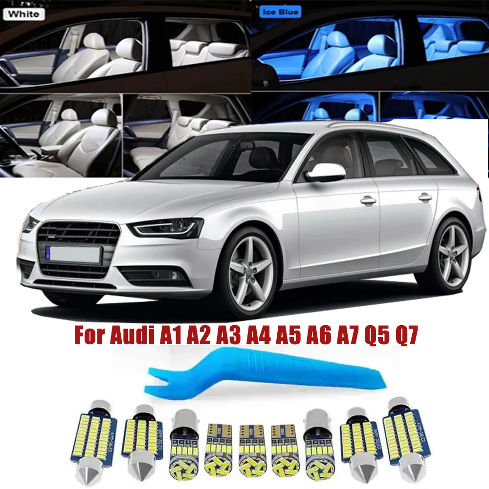 Complete Car LED Bulb Interior Light Kit For Audi A1 8X A3 8L 8P 8V A4 B5 B6 B7 B8 A5 A6 C5 C6 C7 A7 Q5 8R Q7 4L Accessories
