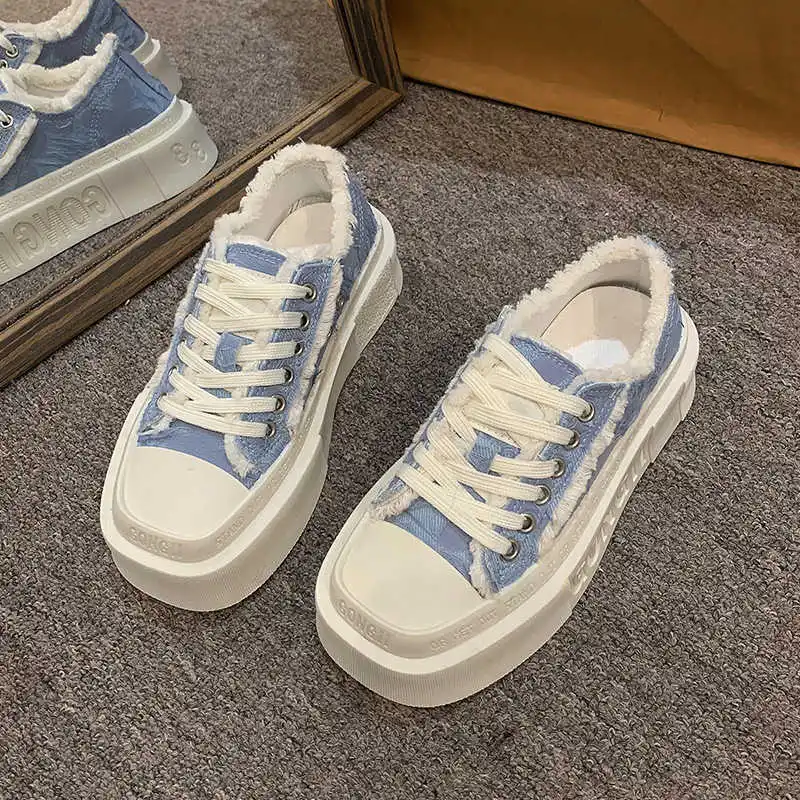Otoño plataforma alta zapatillas de deporte de alta calidad para mujer mocasines zapatos de ejercicio patines para mujer cesta deportiva Tenisse Casual