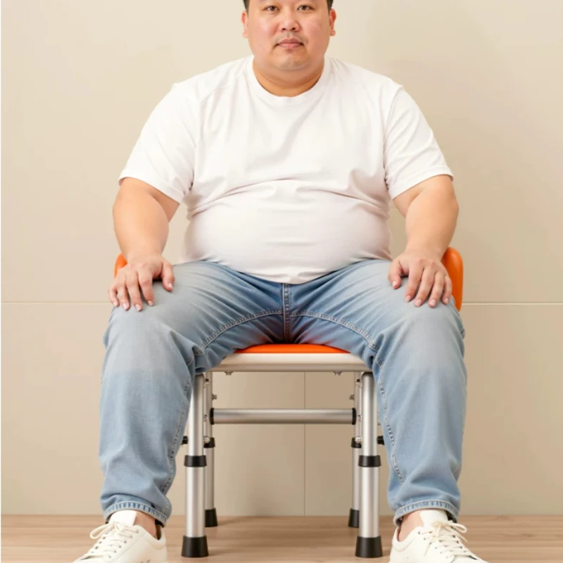 

Wall Mounted Shower Seats Support 550lbs, Adjustable Height Fold Down Bathroom Chairs, Folding Shower Bench for Obese Person