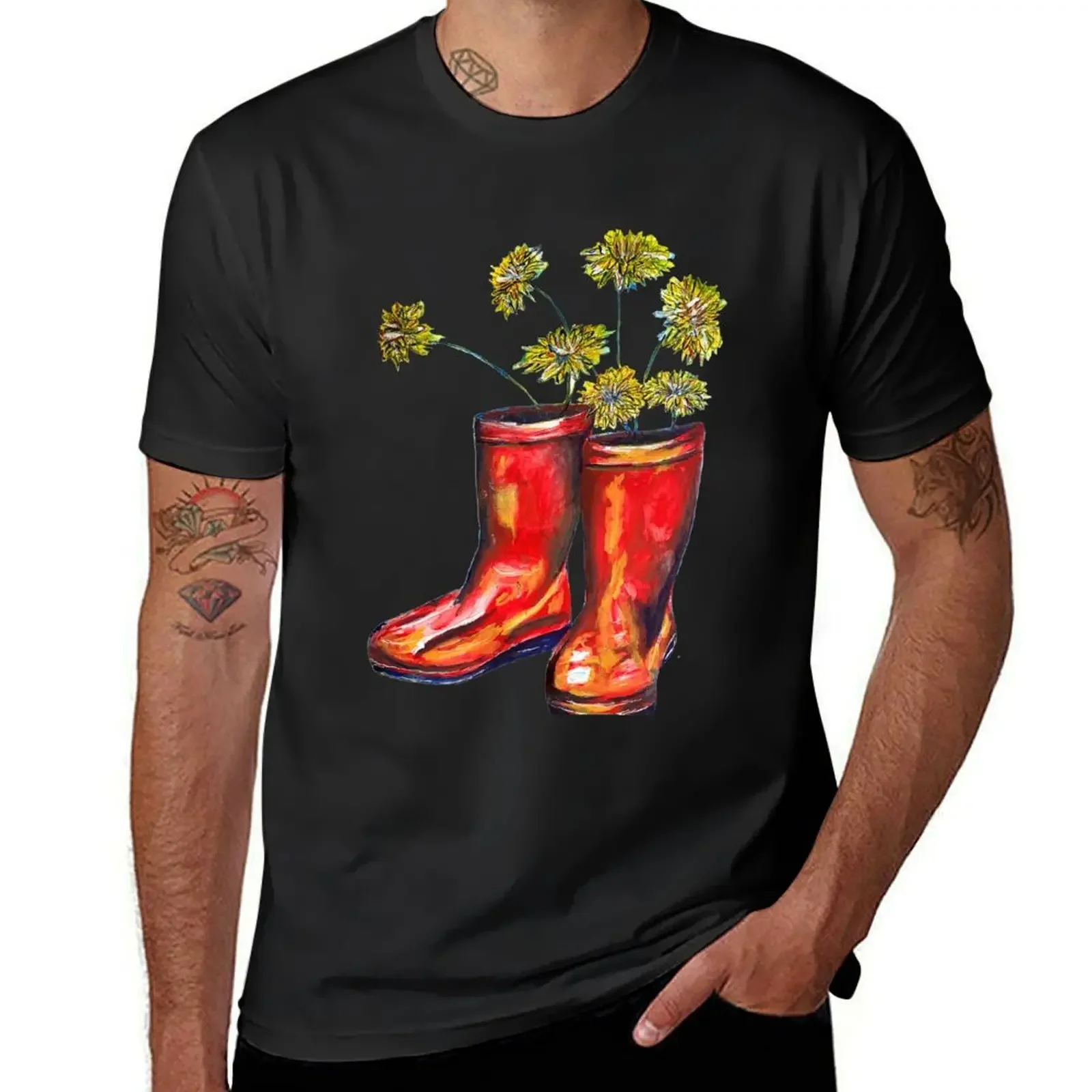 Inkopolis Red Welly Boots T-Shirt new edition cute clothes Men's cotton t-shirt