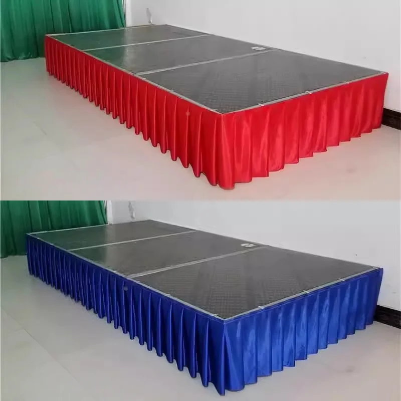 Wedding Party Banquet Birthday Decoration Table Skirt For Table Cloth Table Cover Table Skirting Polyester Pleated Table Skirt