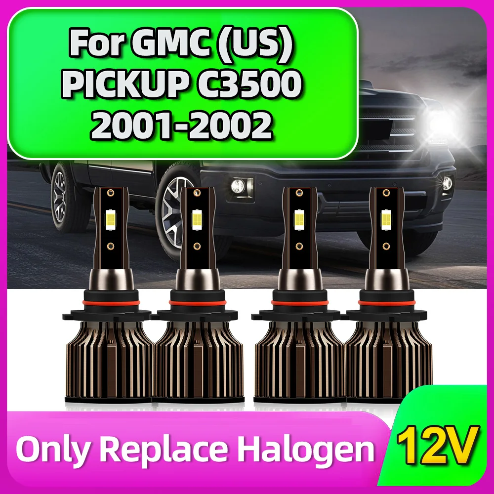 LED Headlights LED HeadLamp CSP Chips 30000LM Super Bright 150W High Low Beam Light Bulbs For GMC (US) PICKUP C3500 2001 2002