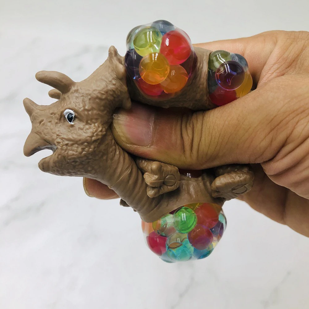 Funny Dinosaur Vent Ball Tricky Toy Decompression Pinch Squeeze Grape Ball Antistress Fidget Toy Random Color For Baby Kid Gift