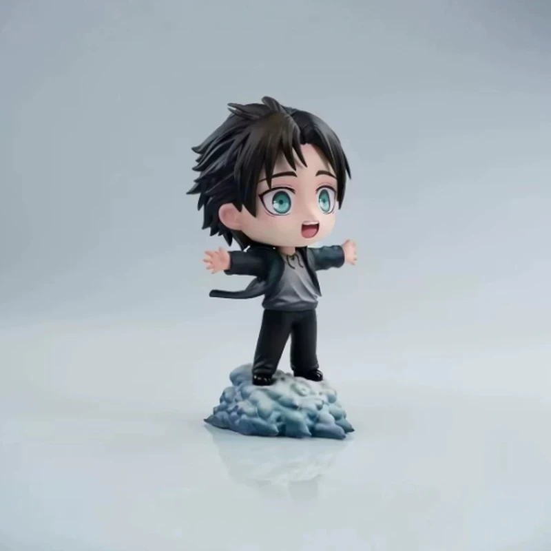 Attack On Titan Eren Yeager Chibi Figure Anime Collectible Toy Desk Decor Pc Case Decoration Home Ornament For Anime Collectors