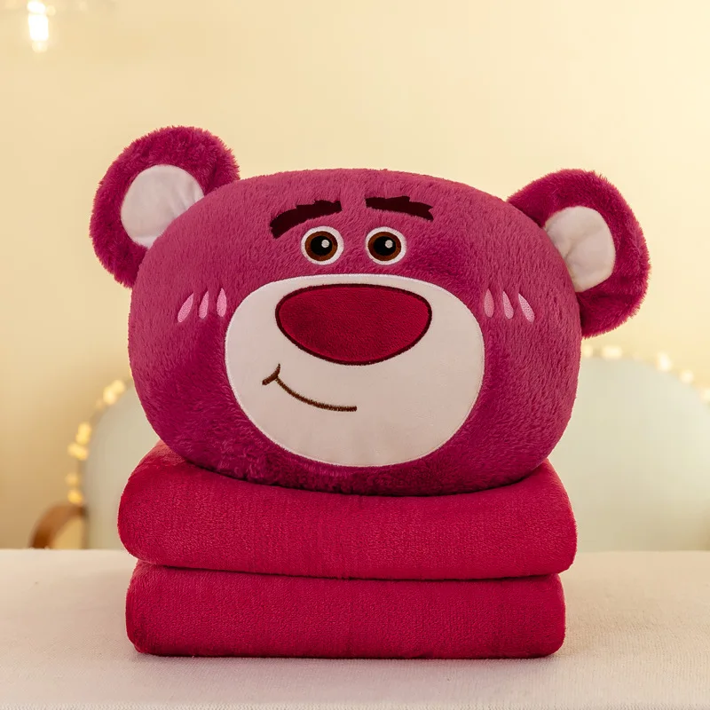 Kreskówkowa Poduszka Sanrio Lalka Kocyk do Drzemki Gruby Przenośny Kocyk Podróżny Narzuta na Klimatyzację