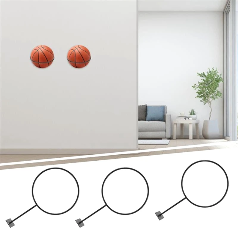 5Pcs Wall Ball Holders Wall Basketball Shelf Football Display Stands Basketball Storage Racks Soccer Wall Mounted Shelf