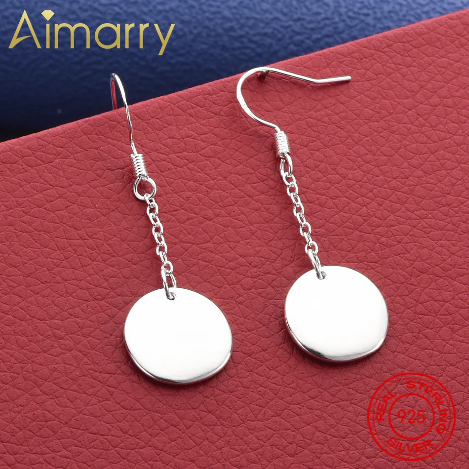 

Fine 925 Sterling Silver Round Earrings Drop Earrings Anniversary Gift Popular Wild Fashion Romantic Jewelry