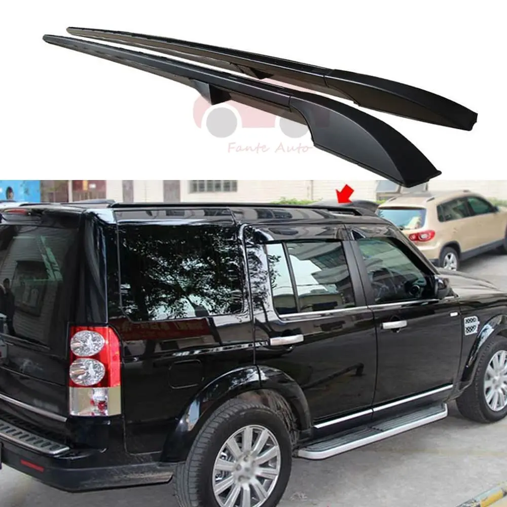 FANTE 2PCS Roof Rack Rails Fits for Land Rover Discovery LR4 2010-2016 Cargo Crossbars Luggage Carrier Black