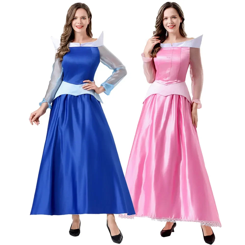 

Halloween Fairy Tale Sleeping Beauty Princess Cosplay Costume Princess Aurora plays Costume Stage Performance Princess Dress