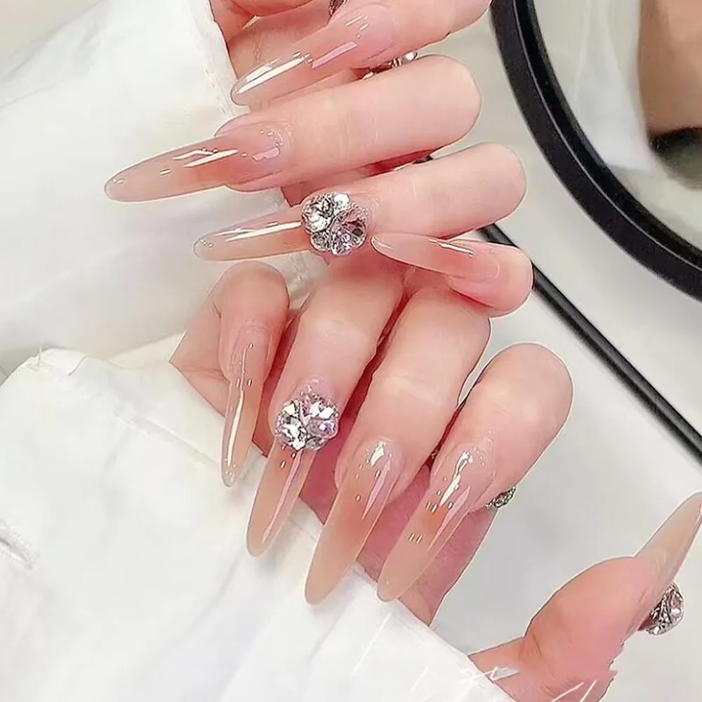 10개입 3D 샴페인 K9 네일 아트 라인스톤 팻 스퀘어 크리스탈 다이아몬드 네일 아트 장식 DIY 럭셔리 매니큐어 액세서리