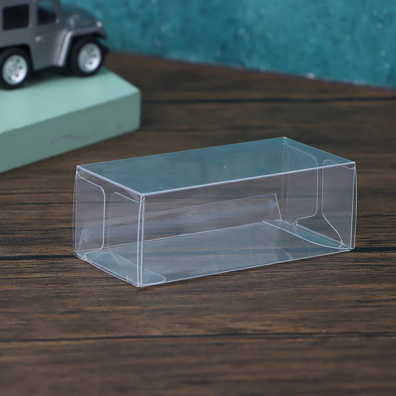 Boîte de présentation de jouets de modèle de voiture, support de rangement en PVC transparent, étui transparent, décor de fête, vitrine cadeau, 1:64, 20 pièces