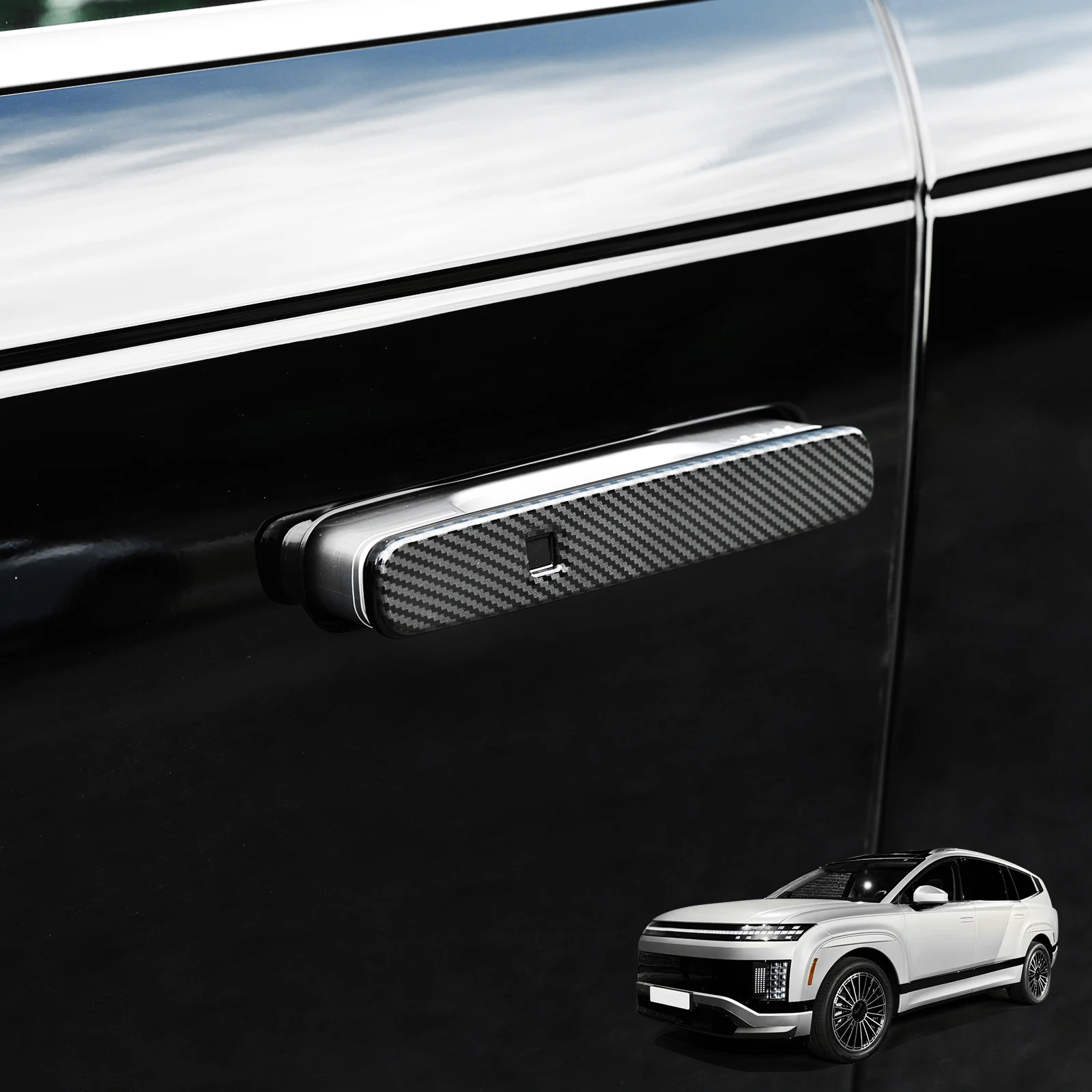 

4 шт., декоративная крышка для внешней дверной ручки для Hyundai Ioniq 9, ручки для отделки дверей, наклейки из АБС-пластика, аксессуары