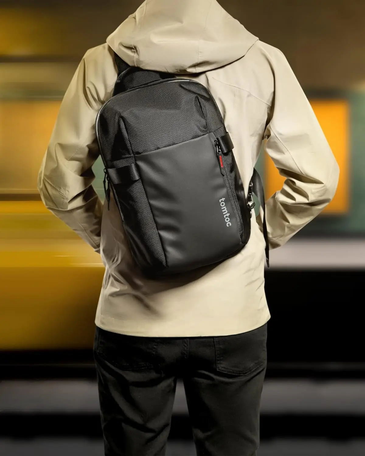 Imagem -03 - Bolsa Compacto Edc Sling Crossbody Bolsa Mochila de Ombro no Peito Apto para até 14 Macbook Pro m1 m2 A2779 A2442 14