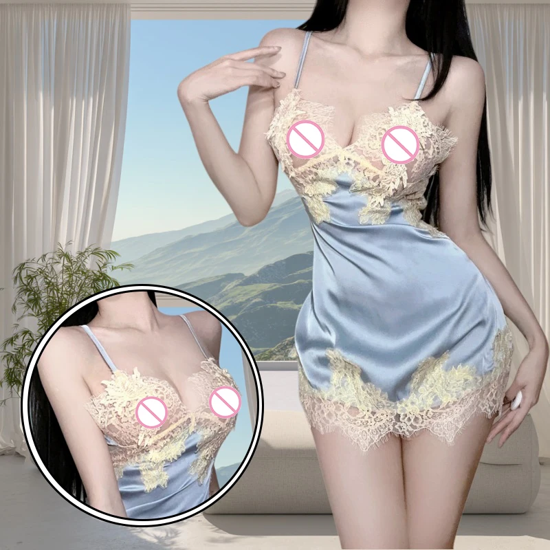 Ultieme sexy nachtjapon voor dames, flirten, hete lingerieset, rollenspel en verleiding, één maat verjaardagscadeau