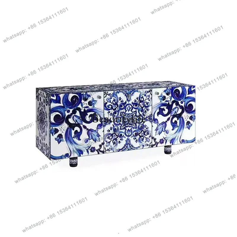 Factory Direct Italian Light Luxury High-end Dining Side Cabinet Luxury Designer Art Fashion Wall Storage Cabinet