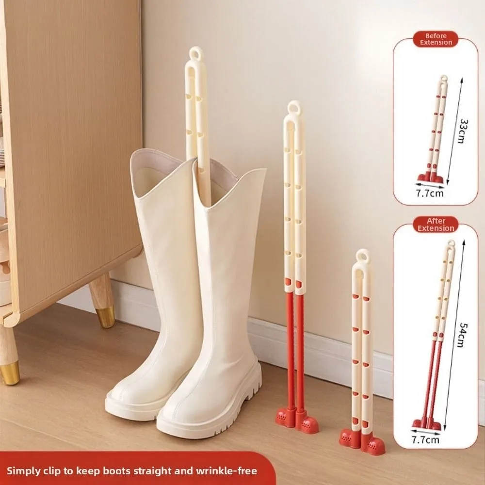 Extendable Knee High Shoes Support Stand Anti-wrinkle Anti-Deformation High Boot Stands Retractable Plastic Shoe Stretcher Men