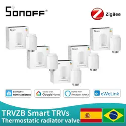 SONOFF Smart TRV TRVZB Zigbee Thermostatic Radiator Valve Smart Home Temperature Control Support Alexa Google ZHA MQTT Ewelink