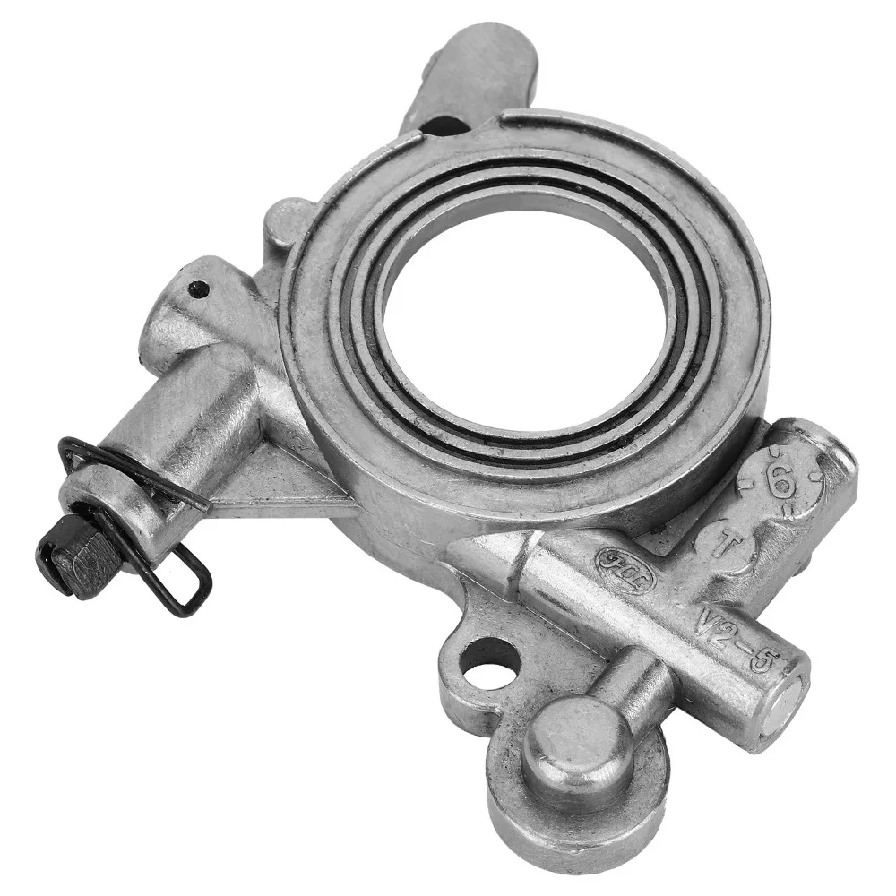 Silver Clutch Drum Oil Pump Kit Zinc Alloy Round Oil Pump Kit Replacement Compact for Husqvarna 575XP 576XP 570 Chainsaw