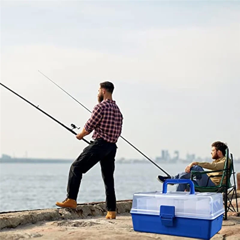 

RTSHE-Fishing Storage Box Hook Tackle Tool Container With Handle Waterproof Equipment Box