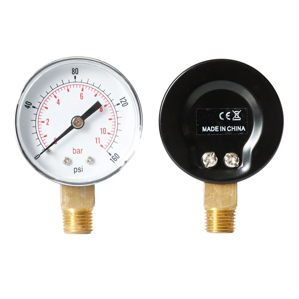 

Pressure Gauge 0-160 Psi 0- Npt Metal Case Mini Size For Oil Gas Non-Corrosive Compressed Air Pressure