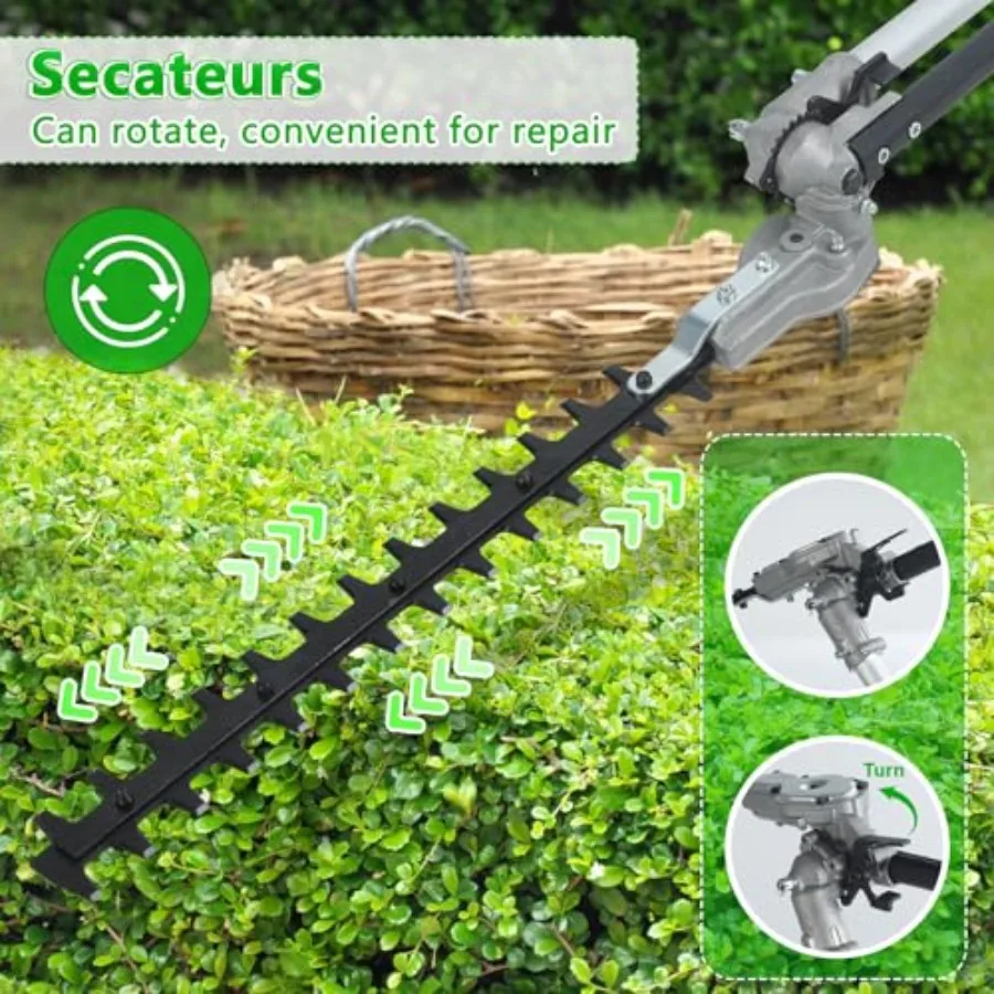 8in1 Gas Weed Wacker 52cc 2Cycle Gas Weed Eater with 9500rpm High Power String Trimmer Upgraded 2025 Model for Yard and Garden