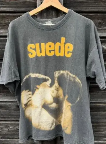 Vintage Rock Punk Tops Suede London Band T-Shirt Lässiges, lockeres, kurzärmliges Sommer-T-Shirt mit Baumwolldruck, Unisex