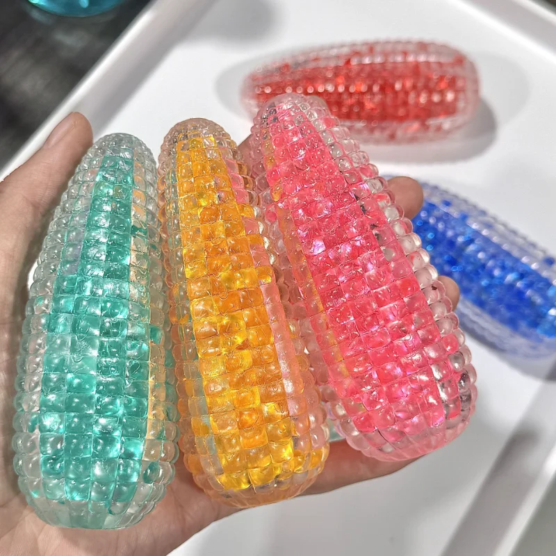 1 قطعة كريستال ملون صغير محاكاة سوبر لينة الذرة الديكور انتعاش بطيء المحمولة الضغط لعبة هدية ضغط اللعب