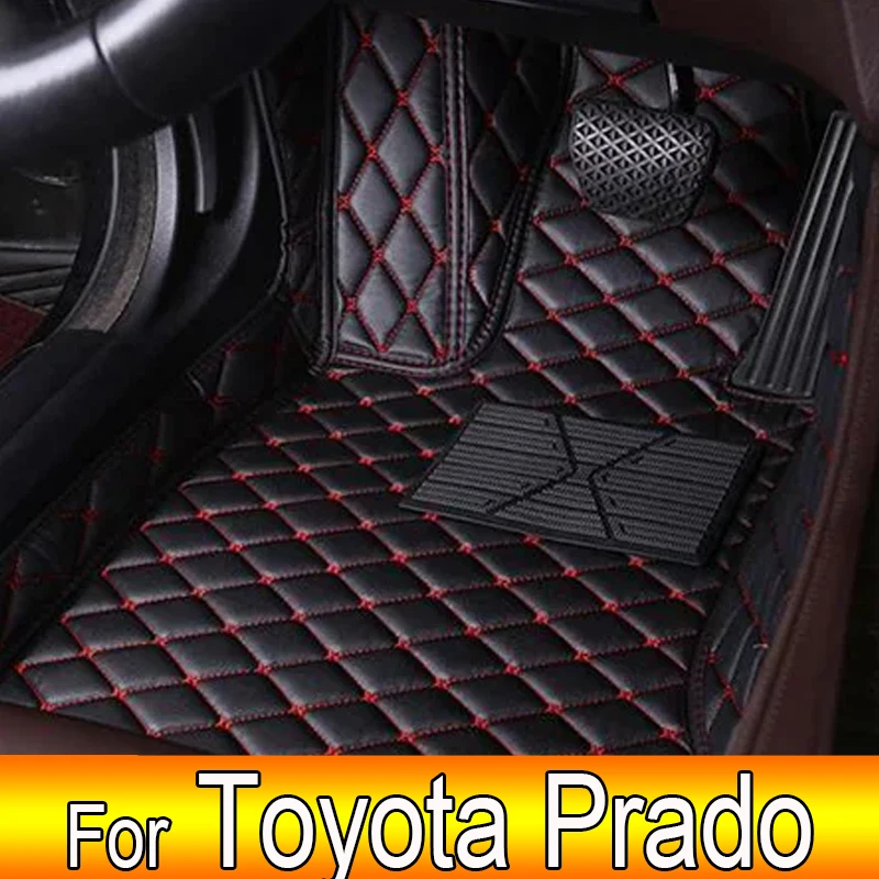 Car Floor Mats For Toyota Prado（Eight Seats）2006 2007 2008 2009 Custom Auto Foot Pads Automobile Carpet Cover accessories