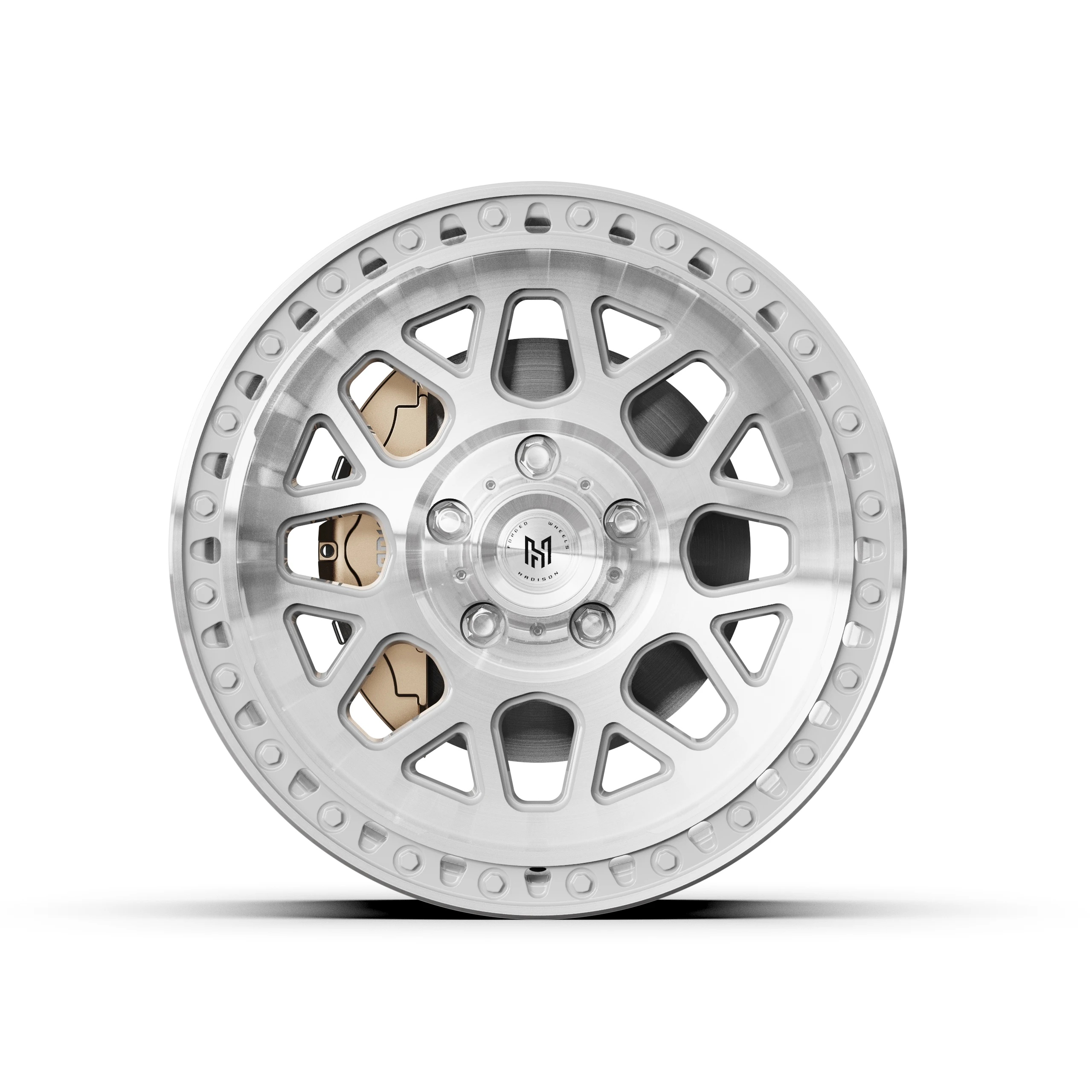 Custom Beadlock Wheels 6x139.7 5x150 16 17 18 19 20 Inch Off-Road Forged Rims For Ford Bronco Toyota Land Cruiser Tank 300