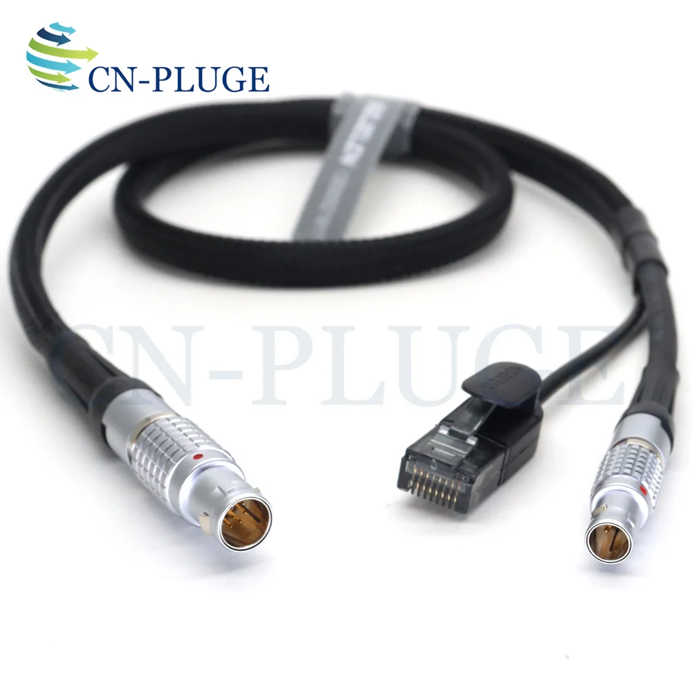 ARRI ALEXA(Male) 1B 10-Pin to RJ45 Ethernet(Male) Camera Control+0B 2Pin （24V） Cable ﻿