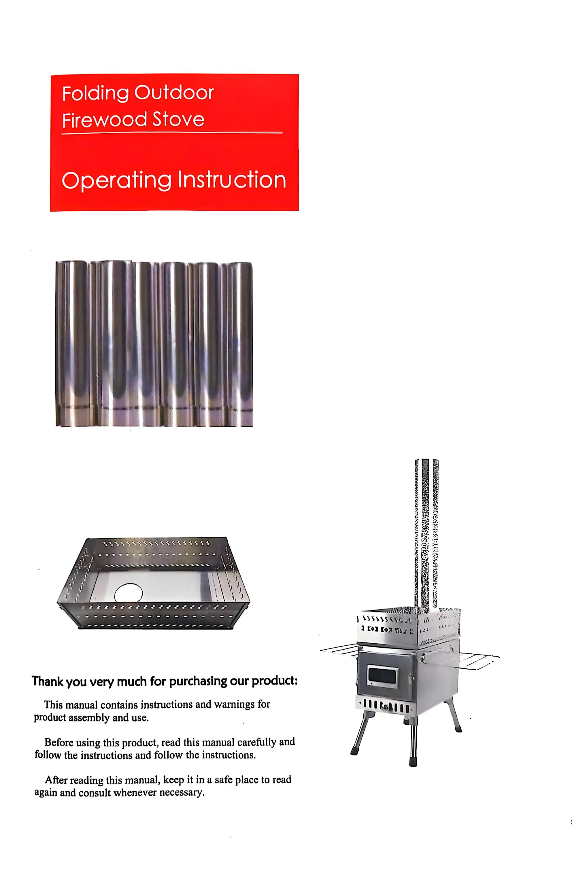 Stainless steel multi-functional wood-burning stove, sauna stove, outdoor tent camping wood-burning stove, camping heating stove