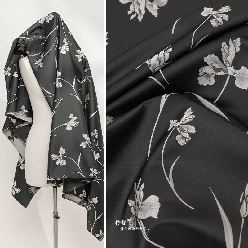 Tela Jacquard de estilo chino con brocado tejido para falda con cara de caballo, ropa de diseñador, tela de moda vendida por el patio, costura Diy