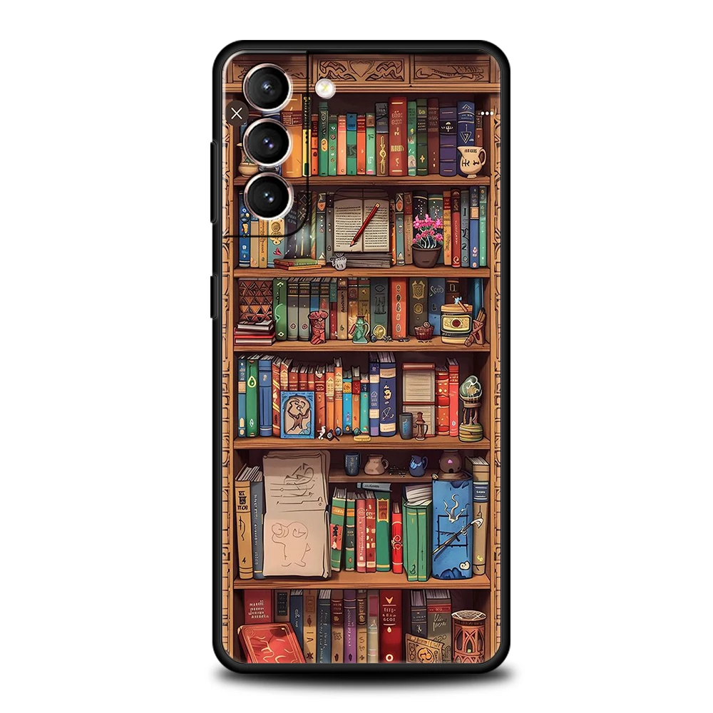 Lesen Sie Bücher Illustration Handyhülle für Samsung Galaxy S24 S23 S22 S20 S21 FE Ultra S10 S10E S9 S8 Plus 5G Silikonhülle Capas – Detail 1