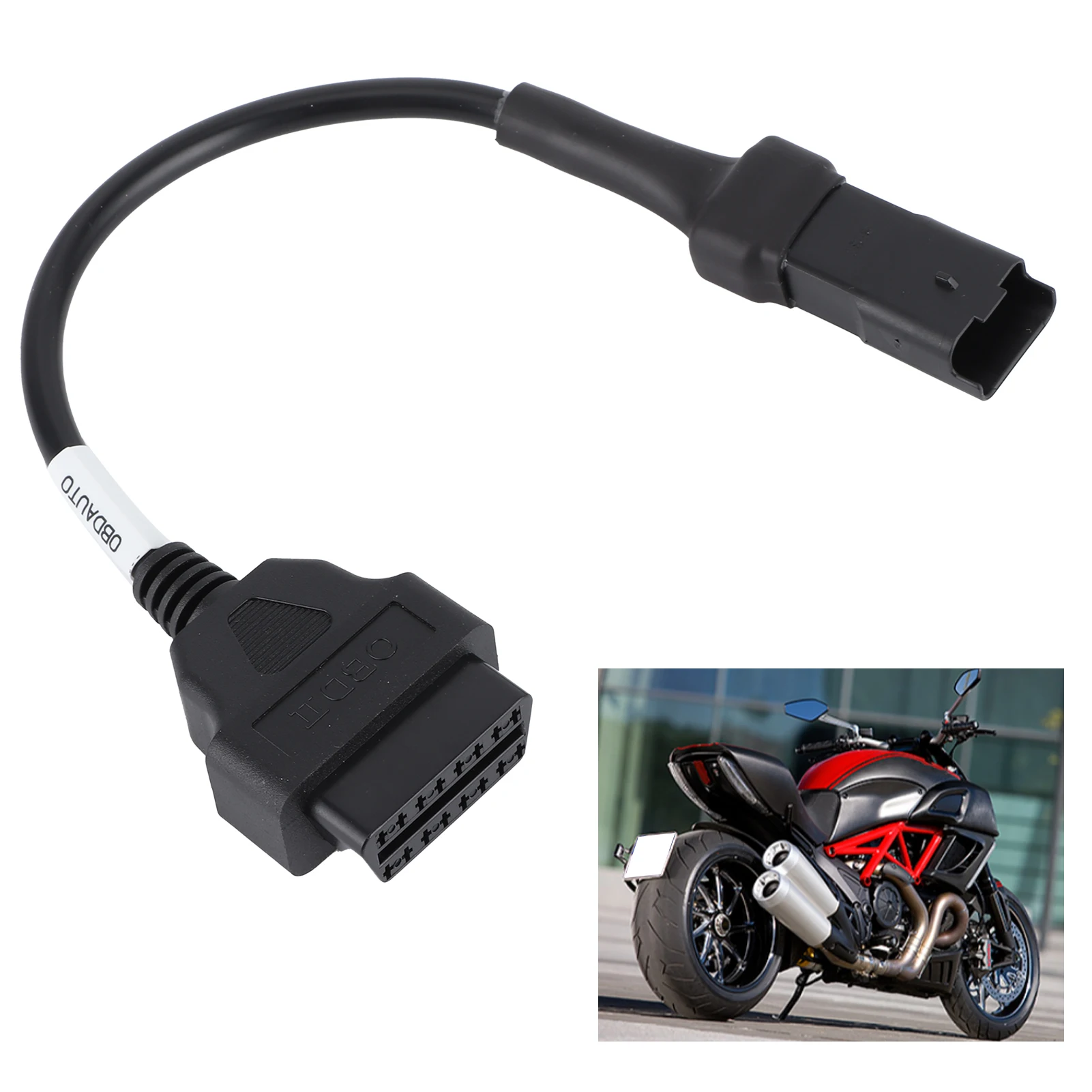 4 Pin to OBD2 Diagnostic Adapter Connector for DUCATI Panigale Fit for Multistrada 1200 2010‑2014