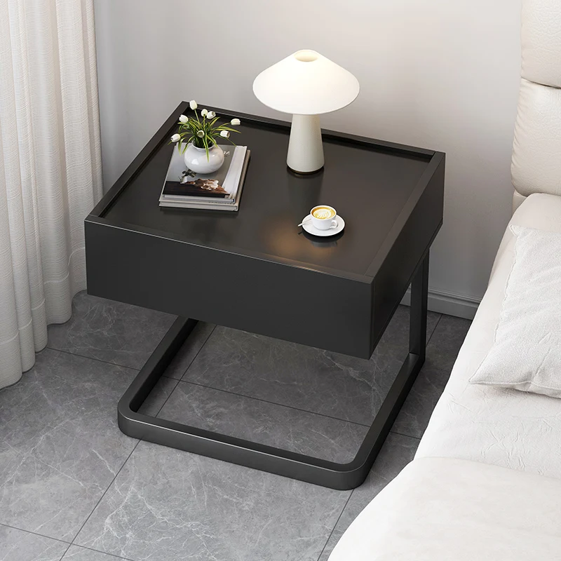 Modern Women Nightstand Table Black Item Narrow Kids Bedsides Table Space Saving Small Szafki Nocne Furniture For Bedroom