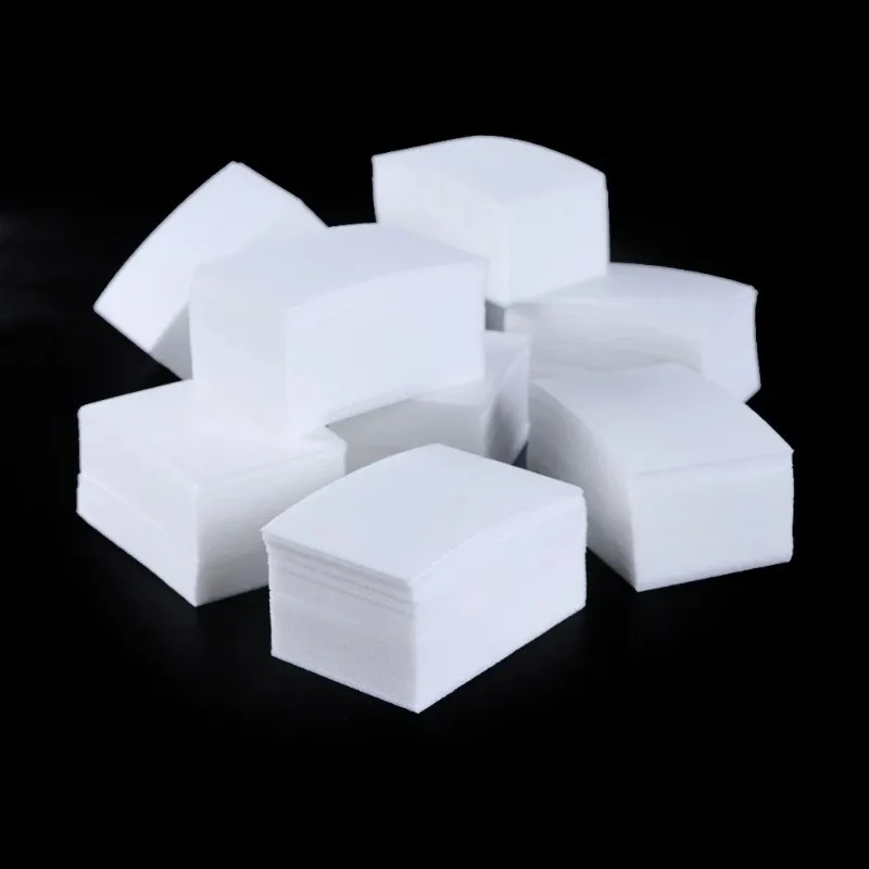 540 قطعة خالية من الوبر مزيل طلاء الأظافر مناديل القطن مناديل مانيكير الأنظف UV هلام إزالة طلاء الأظافر منصات أوراق أدوات التطهير #2