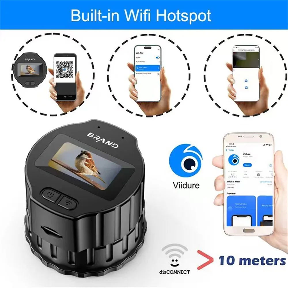 V13 WiFi HD Oculare elettronico Fotocamera Mini monoculare binoculare Telescopio astronomico Registratore oculare Schermo da 1,5 pollici