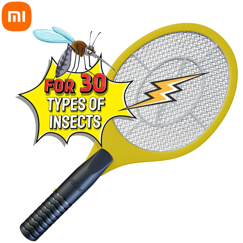 Xiaomi-Electric Fly Insect Bug Zapper, Handheld Bug Swatter, Assassino do Mosquito Portátil, Raquete de Controle de Pragas para Insetos do Quarto