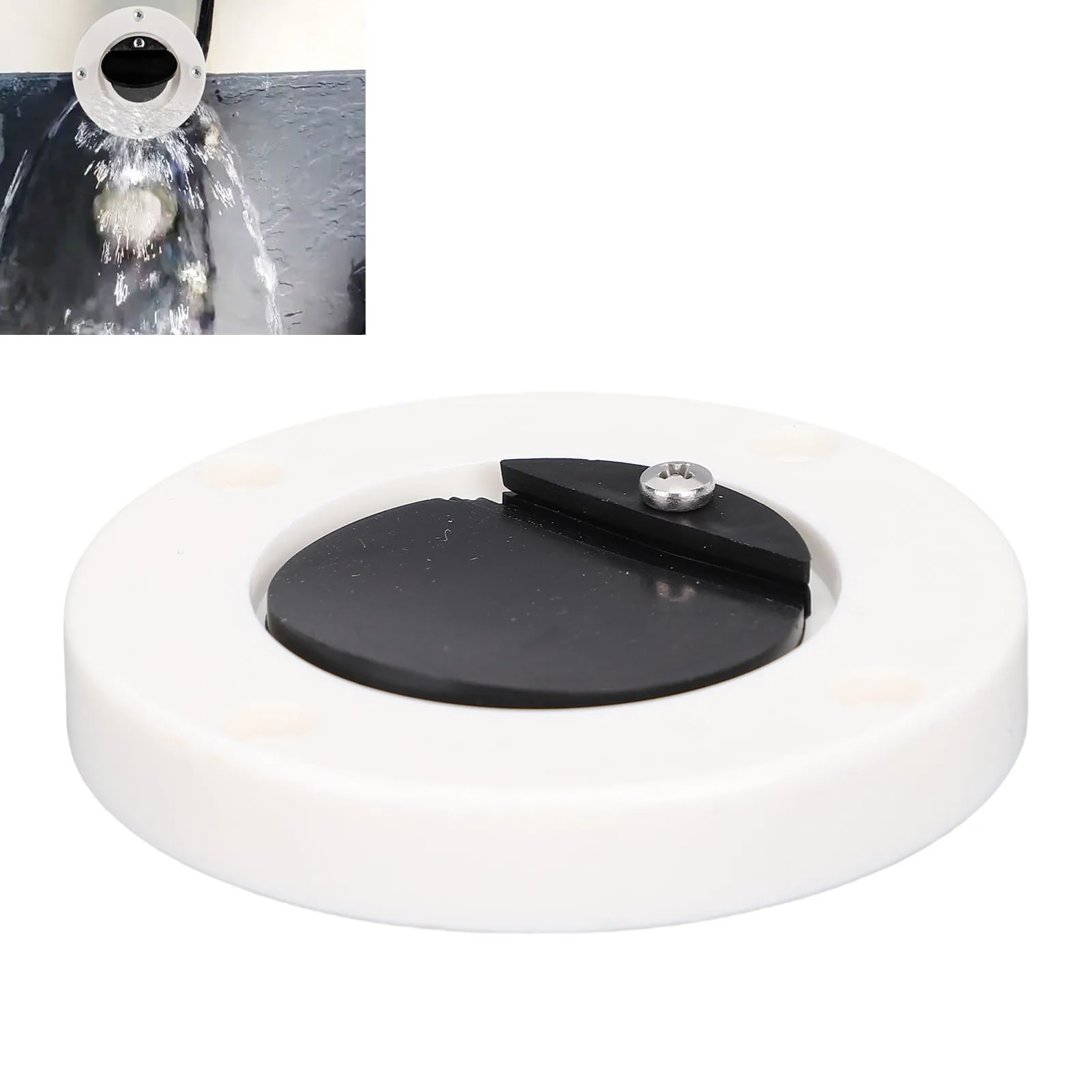 

Клапан сливной для лодок, морской сливной клапан, предотвращающий обратный поток воды, сливной клапан для судов, яхт, автодомов, белый