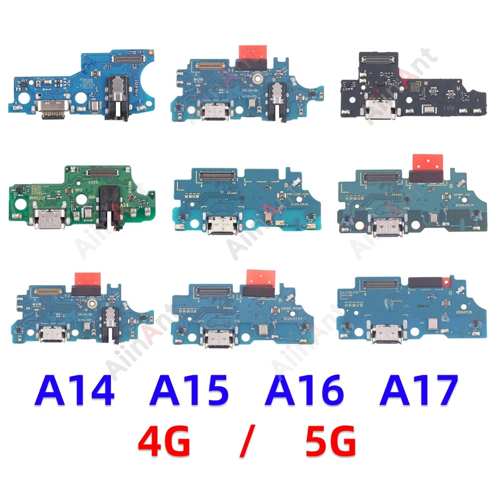 Dock USB Charger Board Port Connector Charging Flex Cable For Samsung Galaxy A14 A15 A16 A17 A166P A155F A166B US EU 4G 5G