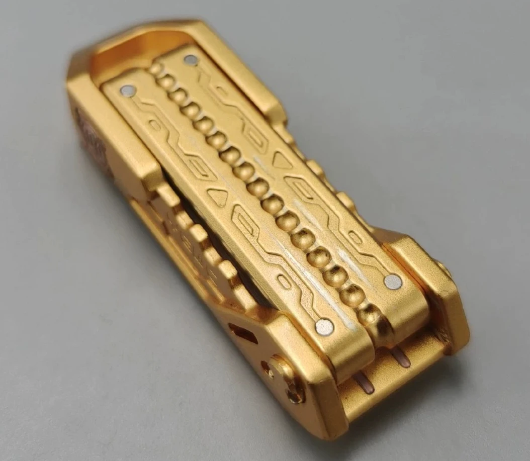 Used EDC Yedc cupronickel razor gold-plated fidget slider Decompression toys