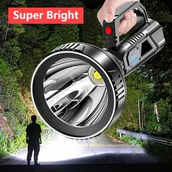 3030LED High Power Led Flashlights Rechargeable Camping Spotlight with Side Light 3 Lighting Modes for Camping Adventure Outdoor