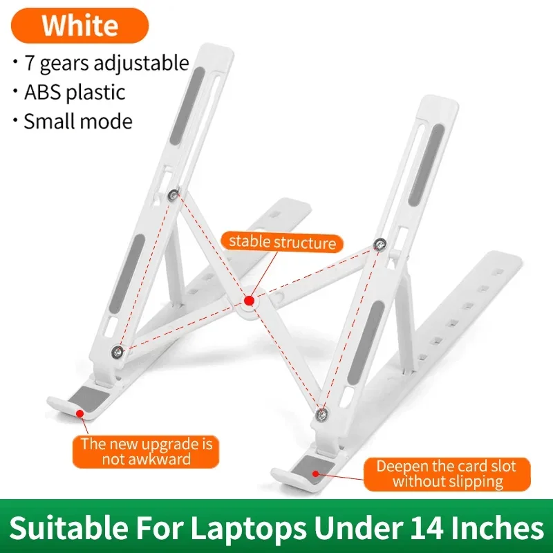Laptop-Ständer, tragbar, faltbar, Notebook-Halterung, verstellbarer Computer-Monitor-Halter für MacBook Air, iPad, Tablets, Basiszubehör