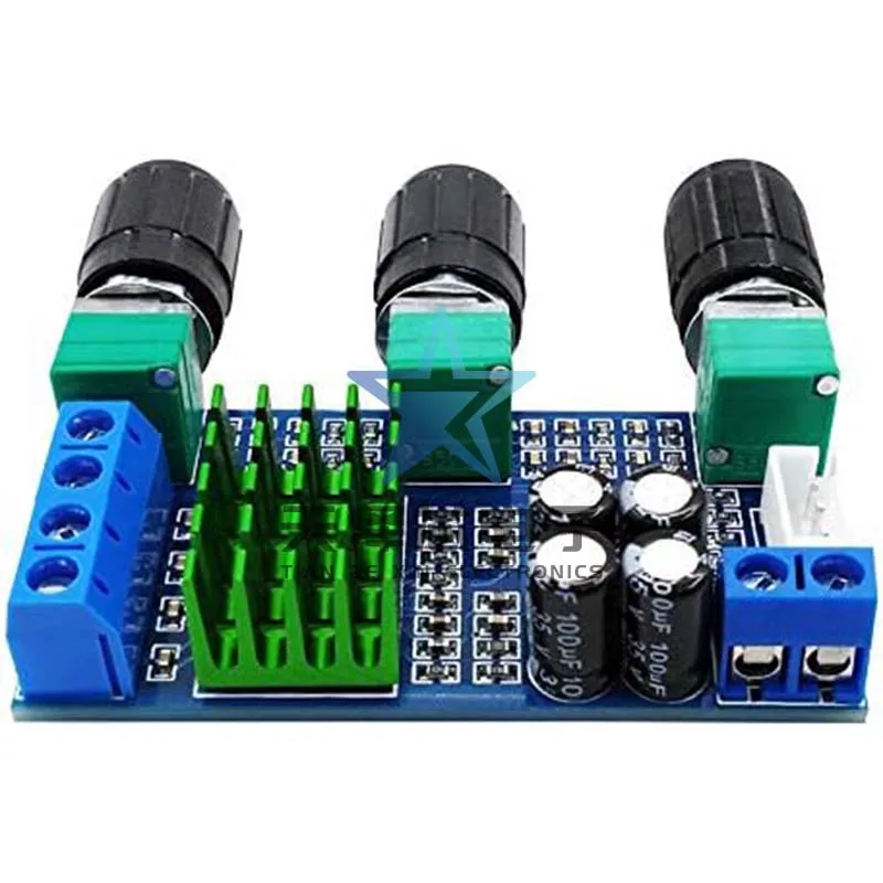 Xh-M567 Tpa3116D2 Two-Channel Digital Power Amplifier Board 12-24V High and Low Adjustment Board Cargo Dual 80W