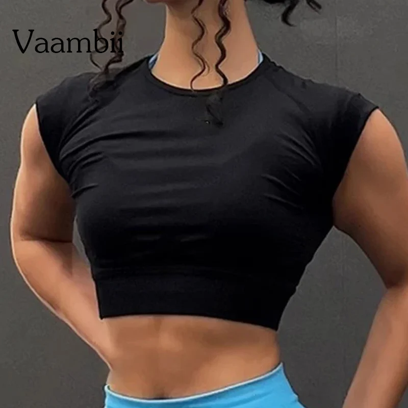 

Impact Crop Top Short Sleeve Yoga Shirt Gym Top Running Active Wear Women Yoga Top Seamless Sport T Shirts Fitness Clothes