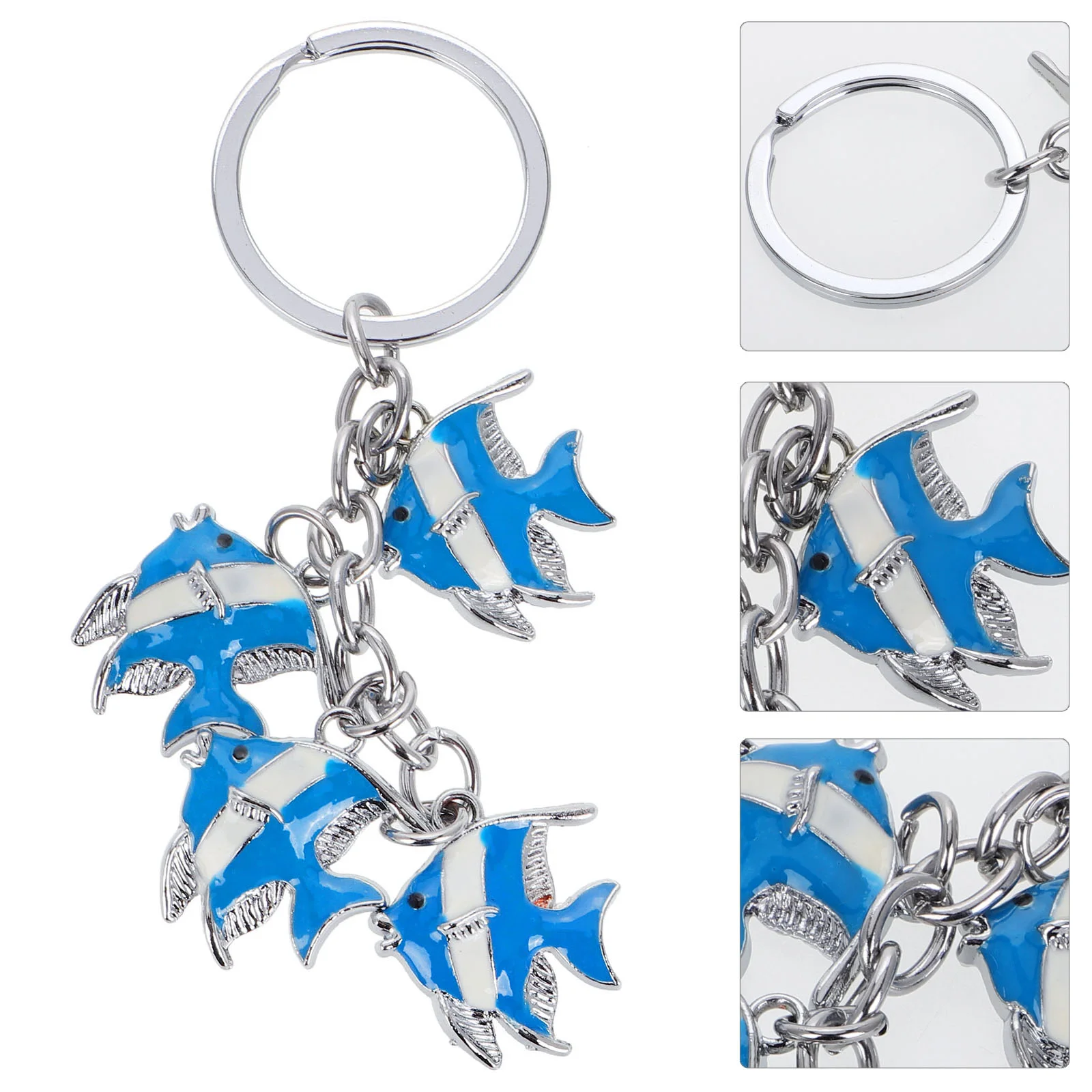 Small Fish Keychain Cute Purse Accessories Decorate Car Zinc Alloy Carnival Prizes Student Plush