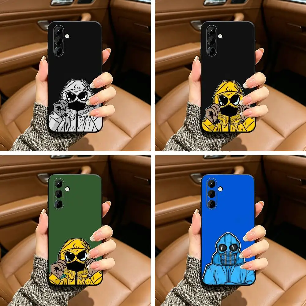 Brand C-CP P-Puals  Black Soft Silicone Phone Case for Samsung Galaxy A73, A71, A72, A70, A53, A52, A51