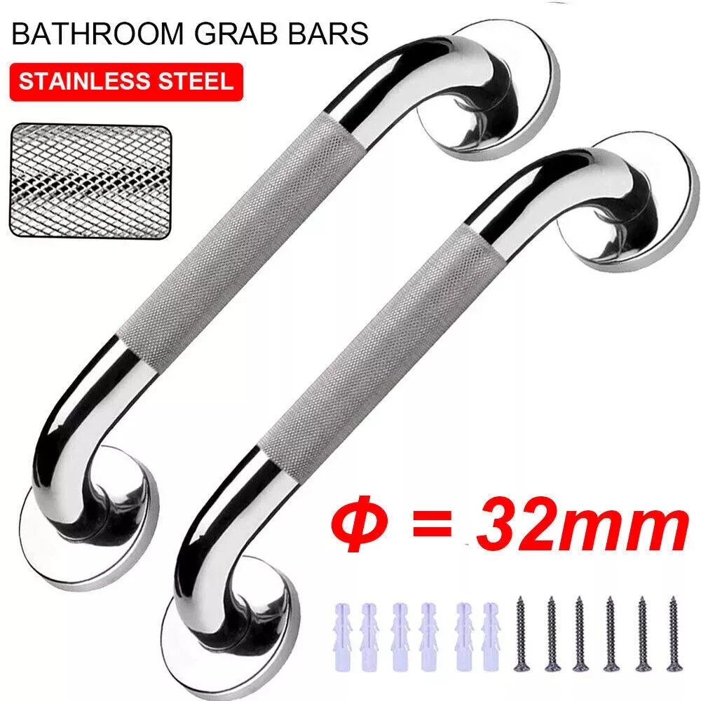 

Bathroom Tub Toilet Handrail Grab Bar 304 Stainless Steel 300/400/500mm Anti Slip Safety Bar Handle Hand Rail Grab Support Rack
